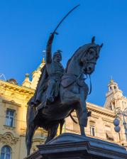 Statue of Ban Jelačić on Ban Jelačić Square in Zagreb
